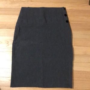 Gray pencil skirt